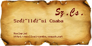 Szőllősi Csaba névjegykártya